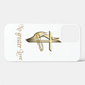 Coques Case-Mate iPhone Croix de l'amour plus grand (Verso (horizontal))