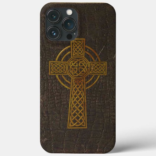 Coques Case-Mate iPhone Croix d'impression en cuir ancien (Verso)