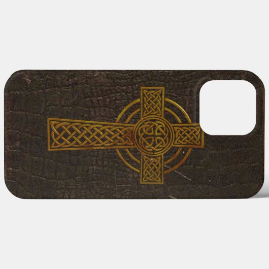 Coques Case-Mate iPhone Croix d'impression en cuir ancien (Verso (horizontal))