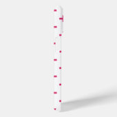 Coques Case-Mate iPhone Croix en pois fuchsia sur fond blanc (Verso / Droite)