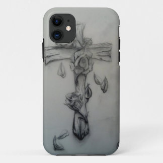Coques Pour iPhone Croix et roses rocailleux