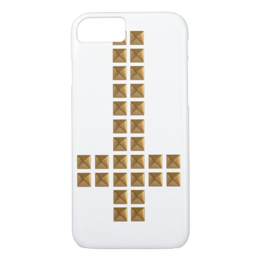 Coques Case-Mate iPhone Croix inversée cloutée par or (Dos)
