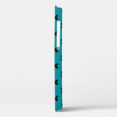 Coques Case-Mate iPhone Croix noire sur turquoise (Verso / Gauche)