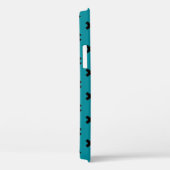 Coques Case-Mate iPhone Croix noire sur turquoise (Verso / Droite)