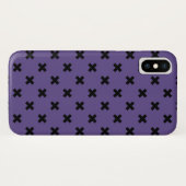 Coques Case-Mate iPhone Croix noire sur ultra violet (Dos (Horizontal))