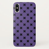 Coques Case-Mate iPhone Croix noire sur ultra violet (Dos)