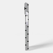 Coques Case-Mate iPhone Croix noires à pois sur gris (Verso / Gauche)