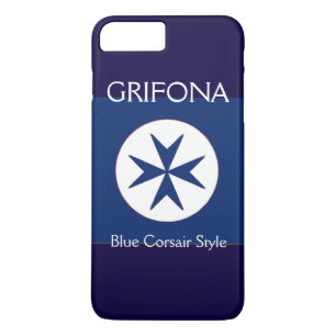 Coque iPhone 7 Plus Croix octogonale BLUE CORSAIR STYLE