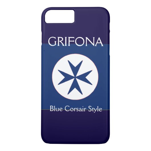 Coques Case-Mate iPhone Croix octogonale BLUE CORSAIR STYLE (Dos)