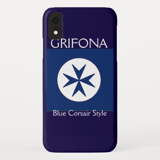 Coques Case-Mate iPhone Croix octogonale BLUE CORSAIR STYLE (Dos)
