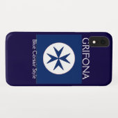 Coques Case-Mate iPhone Croix octogonale BLUE CORSAIR STYLE (Dos (Horizontal))
