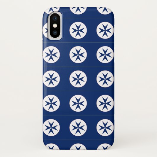 Coques Case-Mate iPhone Croix octogonale BLUE CORSAIR STYLE (Dos)