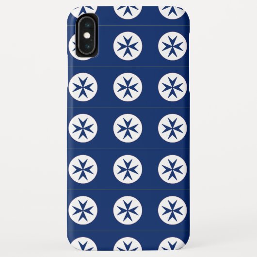 Coques Case-Mate iPhone Croix octogonale BLUE CORSAIR STYLE (Dos)