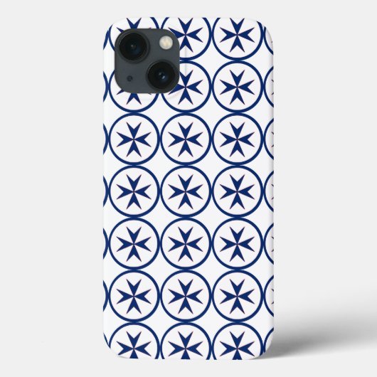 Coques Case-Mate iPhone Croix octogonale BLUE CORSAIR STYLE (Verso)