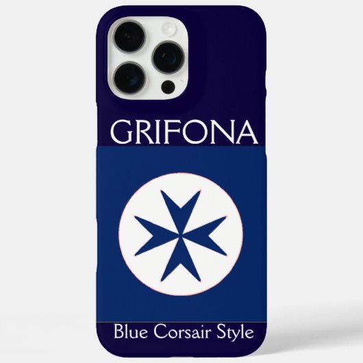 Coques Case-Mate iPhone Croix octogonale BLUE CORSAIR STYLE (Verso)