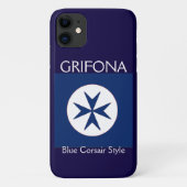 Coques Case-Mate iPhone Croix octogonale BLUE CORSAIR STYLE (Dos)