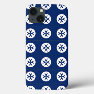 iPhone 13 Case Croix octogonale BLUE CORSAIR STYLE