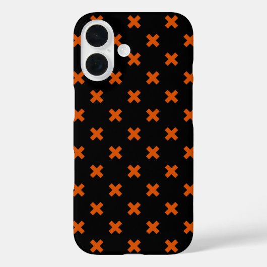 Coques Case-Mate iPhone Croix orange sur le noir (Verso)