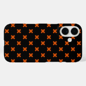 Coques Case-Mate iPhone Croix orange sur le noir (Verso (horizontal))
