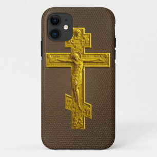 Coques Pour iPhone Croix orthodoxe russe d'or