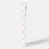 Coques Case-Mate iPhone Croix pois lilac sur fond blanc (Verso / Droite)