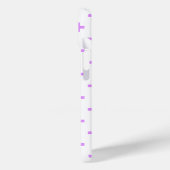 Coques Case-Mate iPhone Croix pois lilac sur fond blanc (Verso / Gauche)