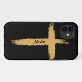Coques Case-Mate iPhone Croix religieuse en or (Dos (Horizontal))