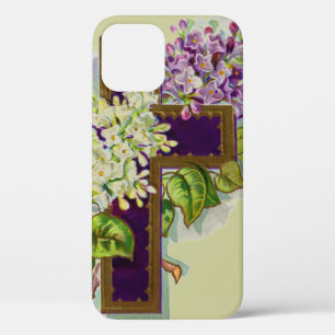 Coques Pour iPhone Croix Violette Avec Fleurs
