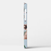 Coques Case-Mate iPhone Croquis animal d'hiver, arrière - plan bleu. (Verso / Gauche)