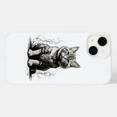 Coques Case-Mate iPhone Croquis au crayon de chat mignon (Verso (horizontal))