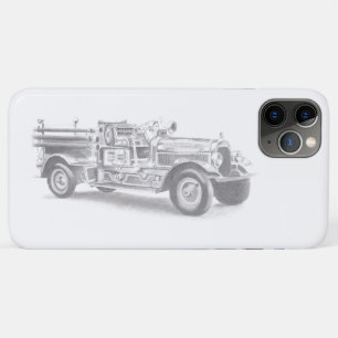 Case-Mate iPhone Case croquis au crayon de vieux camion de pompiers dess