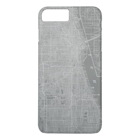 Coques Case-Mate iPhone Croquis de Chicago City Map (Dos)
