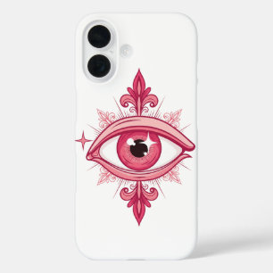 Coques iPhone 16 Croquis de conception de tatouage d'œil maléfique