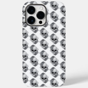 Coque Pour Pour iPhone 14 Pro Max Croquis de crâne et de roses