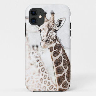 Coque iPhone 11 Croquis de girafe