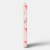 Coques Case-Mate iPhone Croquis de papillon, rose corail (Verso / Gauche)
