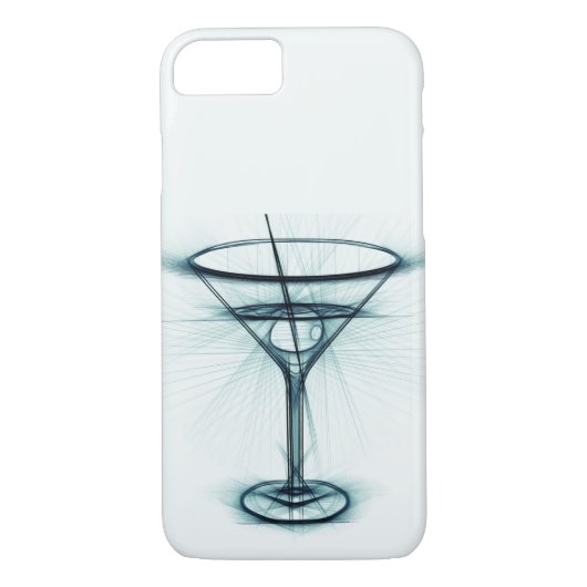 Coques Case-Mate iPhone Croquis en verre Martini (Dos)