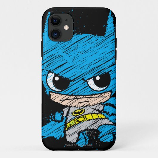 Coques Case-Mate iPhone Croquis Mini Batman (Dos)