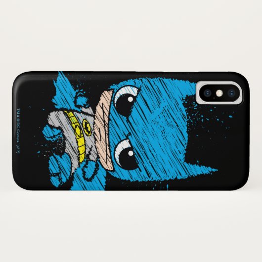 Coques Case-Mate iPhone Croquis Mini Batman (Dos (Horizontal))