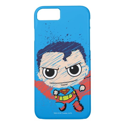 Coques Case-Mate iPhone Croquis Mini Superman (Dos)