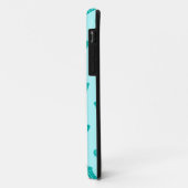 Coques Case-Mate iPhone Croquis papillon, aqua et turquoise (Dos/Gauche)