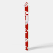 Coques Case-Mate iPhone Croquis papillon, rouge et blanc foncé (Verso / Gauche)