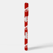 Coques Case-Mate iPhone Croquis papillon, rouge et blanc foncé (Verso / Droite)