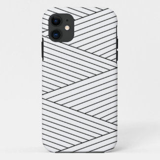 Coque iPhone 11 Crossed Stripped Iphone 5 marie
