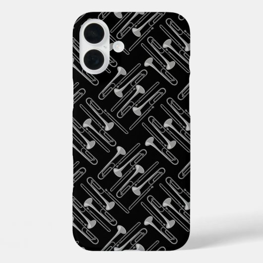 Coques Case-Mate iPhone Crosshatch gris Trombone (Verso)