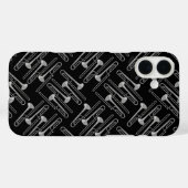Coques Case-Mate iPhone Crosshatch gris Trombone (Verso (horizontal))