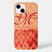 Coques Case-Mate iPhone CROTALUS MONOGRAM rouge rose fuchsia (Verso)