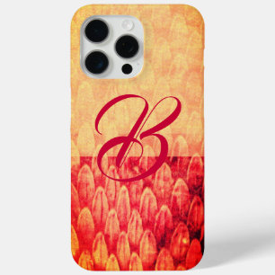 Coque iPhone 15 Pro Max CROTALUS MONOGRAS Antique Rouge Jaune
