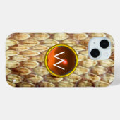 COQUES Case-Mate iPhone CROTALUS ORANGE GEM MONOGRAMME (Verso (horizontal))