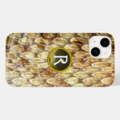 Coques Case-Mate iPhone CROTALUS Peau de serpent gris Gray Monogramme (Verso (horizontal))